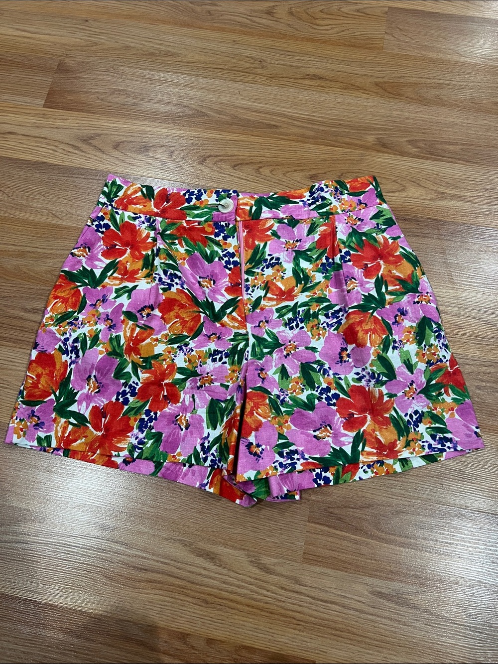 Zara Floral Top in Pink, Orange & Green